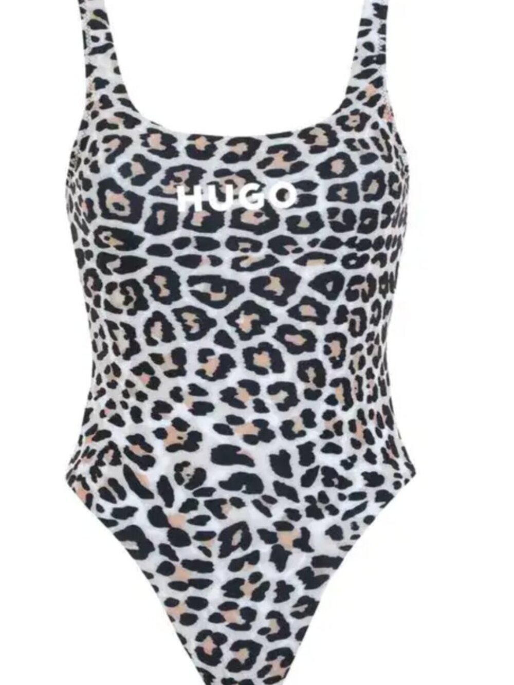 NWT - Hugo Leopard Print One-Piece Swimsuit - Brown/Black - sz 6